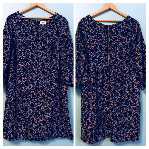 Old Navy Dresses & Skirts - Old Navy NWOT Dress Retro Flower Print Black & Tan